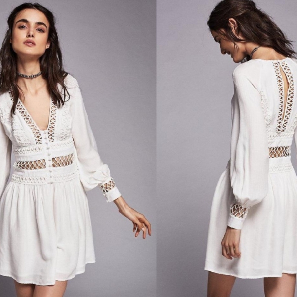 Women's Free People I Think I Love You Boho Short Dress Size 0